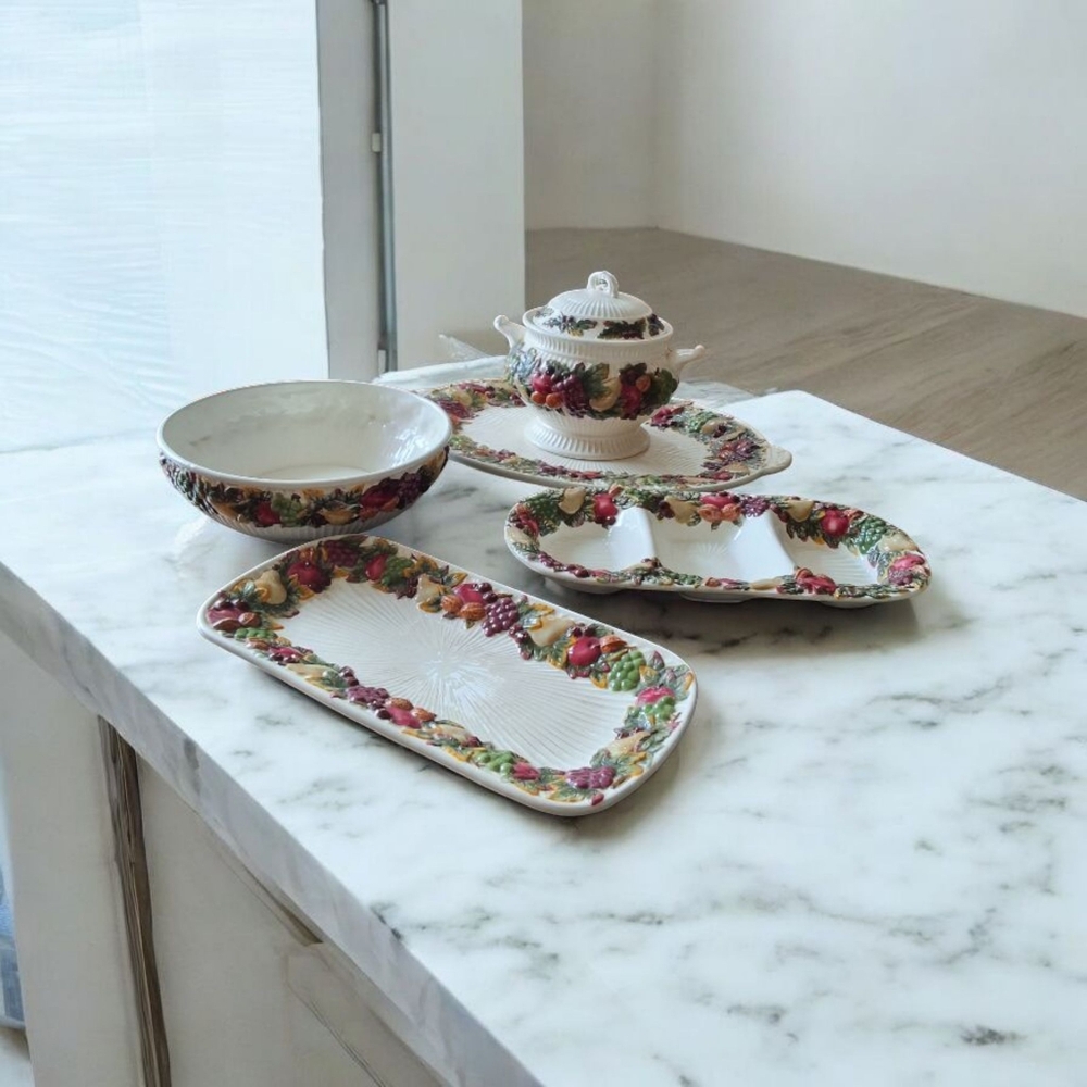 5 Piece Decorative Ceramic Serving Set